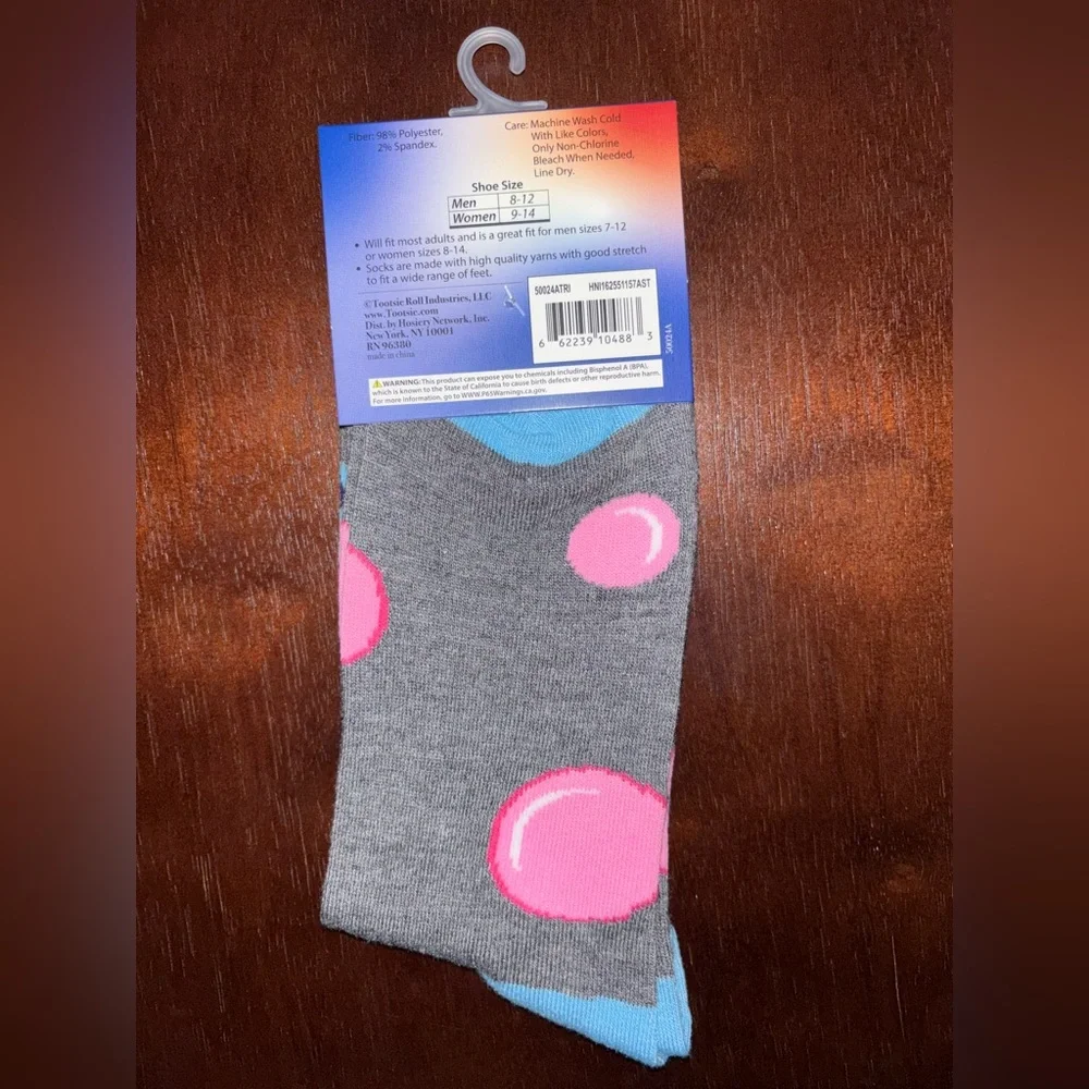CHARMS BLOW POP NOVELTY CREW SOCKS NWT MEN’S SHOE SIZE 8-12